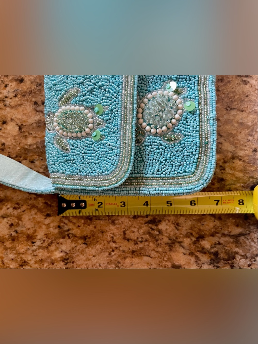 🐢VIRAL Beaded Turquoise Turtle Bag - Picture 5 of 6